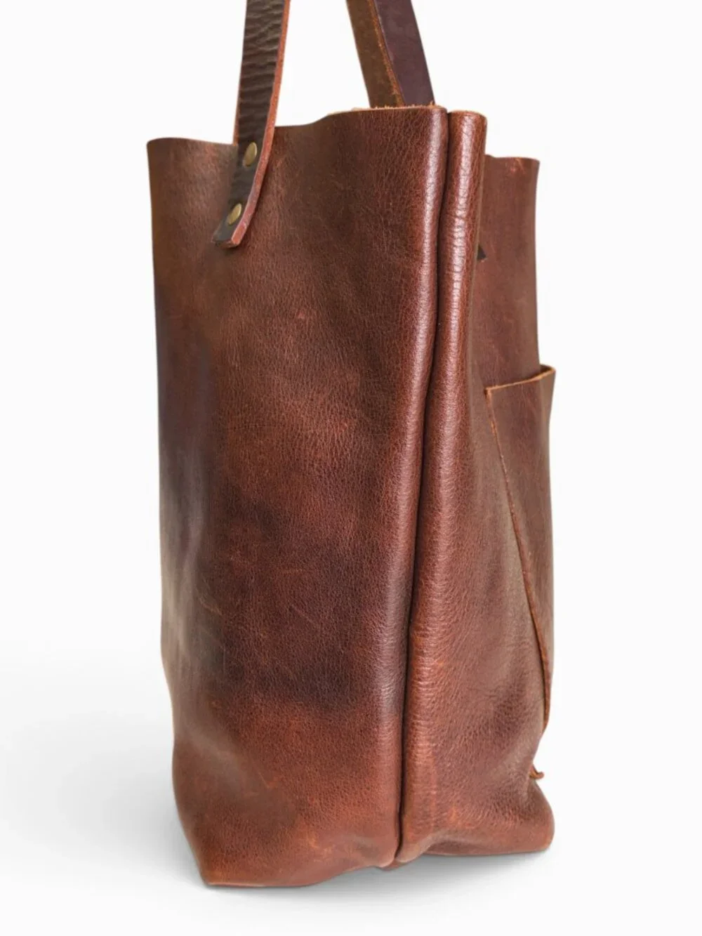 Portland Leather Goods Brown Leather Tote, Medium (12